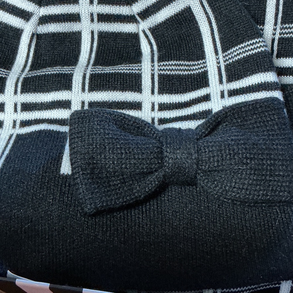 Kate Spade Black and White Beanie and Scarf Set - Picture 4 of 6